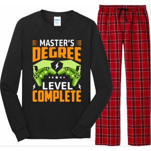 Funny Master’s Degree Level Complete Gamer Video Games Funny Gift Long Sleeve Pajama Set