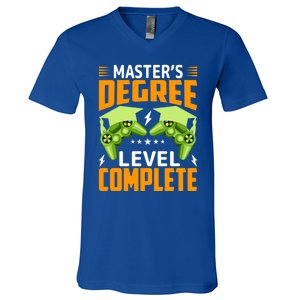 Funny Master’s Degree Level Complete Gamer Video Games Funny Gift V-Neck T-Shirt