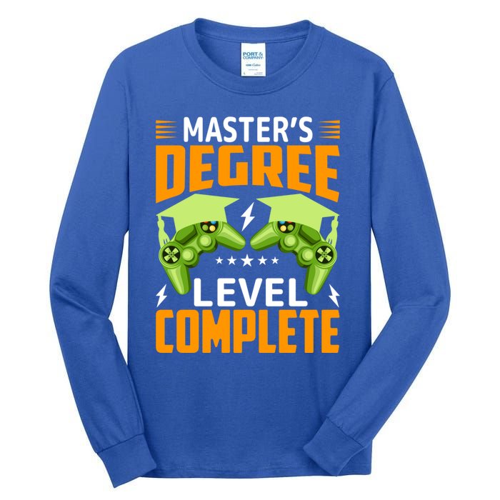 Funny Master’s Degree Level Complete Gamer Video Games Funny Gift Tall Long Sleeve T-Shirt