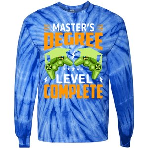 Funny Master’s Degree Level Complete Gamer Video Games Funny Gift Tie-Dye Long Sleeve Shirt