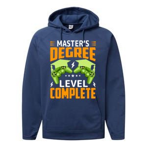 Funny Master’s Degree Level Complete Gamer Video Games Funny Gift Performance Fleece Hoodie