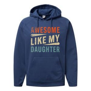 Funny Mom & Dad Gifts From Daughter Awesome Like Mydaughter Performance Fleece Hoodie