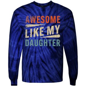 Funny Mom & Dad Gifts From Daughter Awesome Like Mydaughter Tie-Dye Long Sleeve Shirt