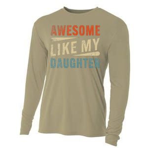 Funny Mom & Dad Gifts From Daughter Awesome Like Mydaughter Cooling Performance Long Sleeve Crew