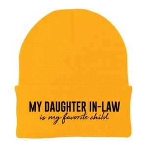 Funny My Daughter In Law Is My Favorite Child Knit Cap Winter Beanie