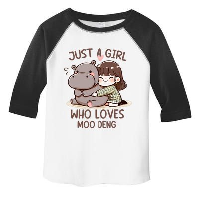 Funny Moo Deng Quote Just A Girl Who Loves Moo Deng Cool Toddler Fine Jersey T-Shirt