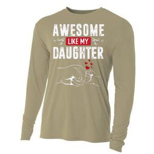 Funny Mom & Dad Gift From Daughter Awesome Like My Daughters Cooling Performance Long Sleeve Crew