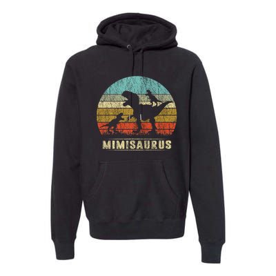 funny Mimi Dinosaur Mimisaurus 2 Two Family Premium Hoodie