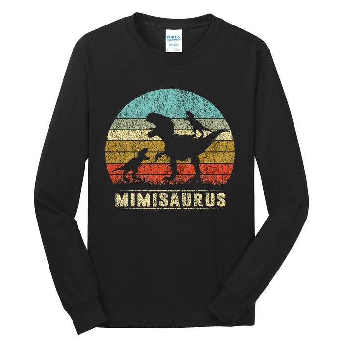 funny Mimi Dinosaur Mimisaurus 2 Two Family Tall Long Sleeve T-Shirt