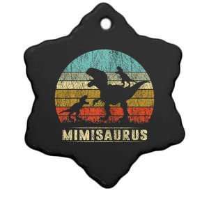 funny Mimi Dinosaur Mimisaurus 2 Two Family Ceramic Star Ornament