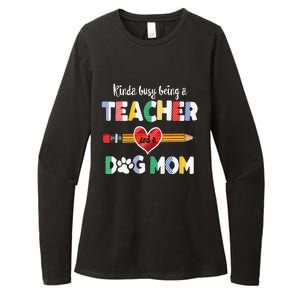 Funny Mothers Day For Teacher Dog Lover Dog Mom Teacher Womens CVC Long Sleeve Shirt