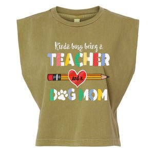 Funny Mothers Day For Teacher Dog Lover Dog Mom Teacher Garment-Dyed Women's Muscle Tee