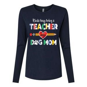 Funny Mothers Day For Teacher Dog Lover Dog Mom Teacher Womens Cotton Relaxed Long Sleeve T-Shirt