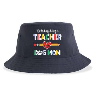 Funny Mothers Day For Teacher Dog Lover Dog Mom Teacher Sustainable Bucket Hat