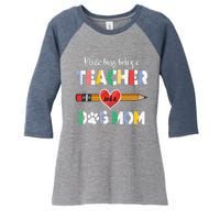 Funny Mothers Day For Teacher Dog Lover Dog Mom Teacher Women's Tri-Blend 3/4-Sleeve Raglan Shirt