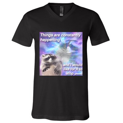 Funny Meme Dark Humor V-Neck T-Shirt
