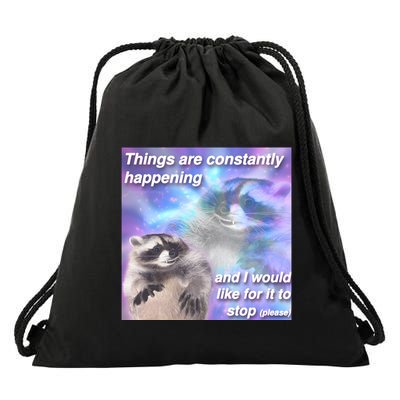 Funny Meme Dark Humor Drawstring Bag