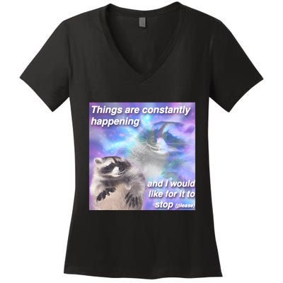 Funny Meme Dark Humor Women's V-Neck T-Shirt