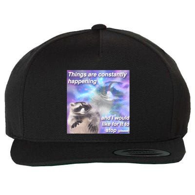 Funny Meme Dark Humor Wool Snapback Cap