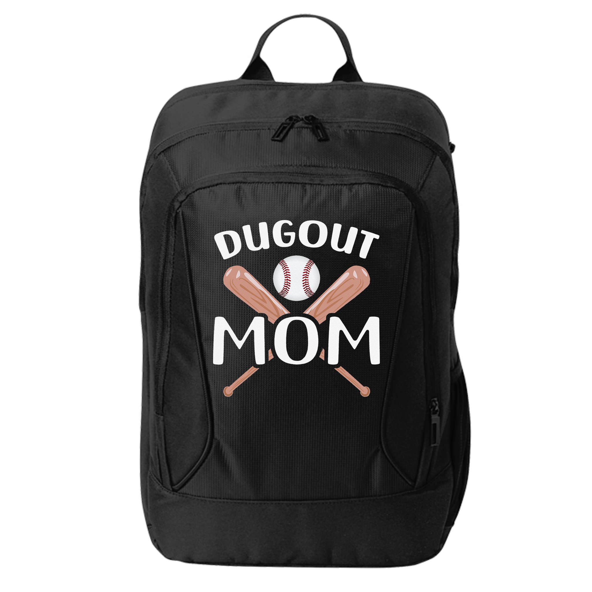 Funny Mom Dugout Mom Baseball Cool Baseball Mom City Backpack