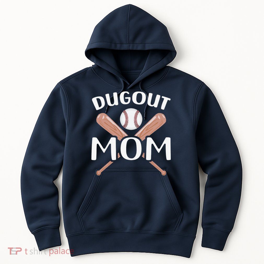 Funny Mom Dugout Mom Baseball Cool Baseball Mom Hoodie