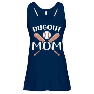 Funny Mom Dugout Mom Baseball Cool Baseball Mom Ladies Essential Flowy Tank