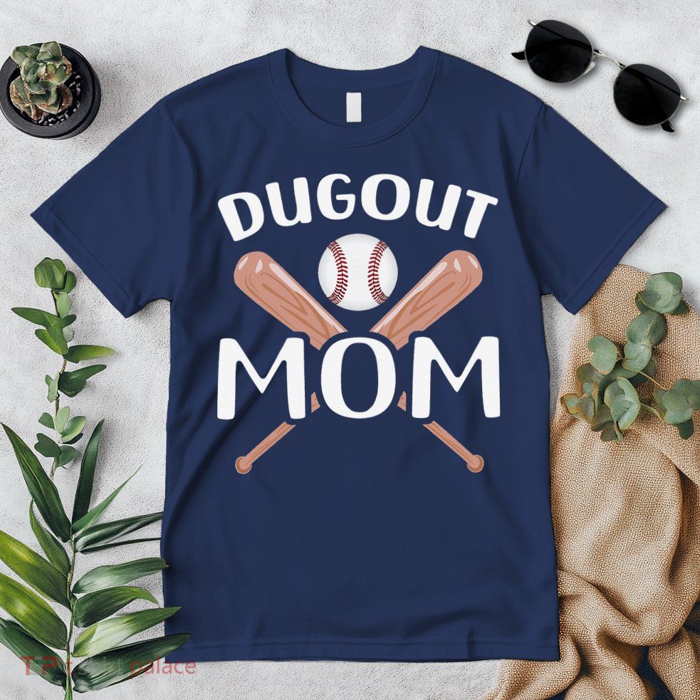 Funny Mom Dugout Mom Baseball Cool Baseball Mom Premium T-Shirt
