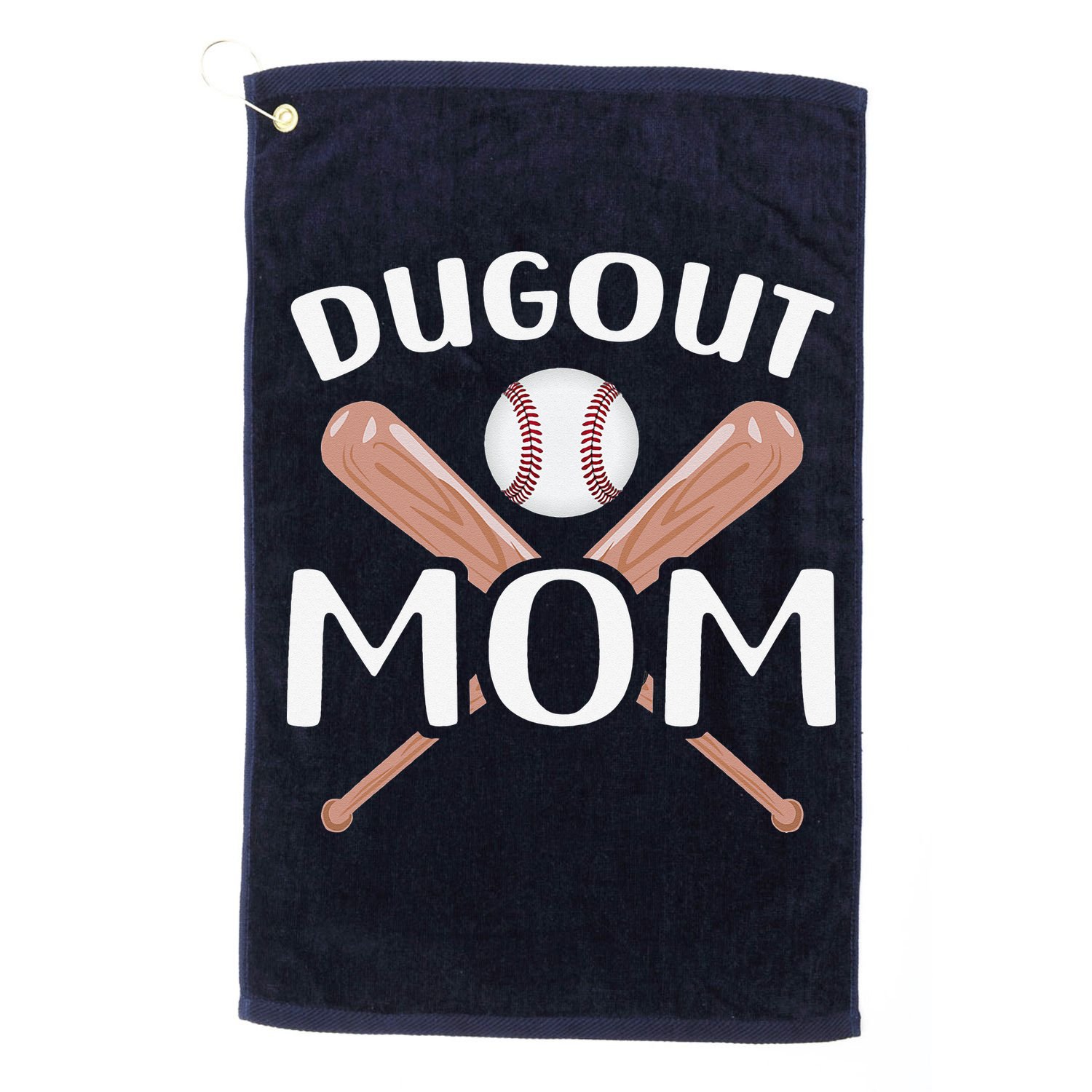 Funny Mom Dugout Mom Baseball Cool Baseball Mom Golf Towel