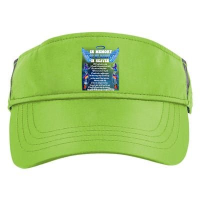 For My Daddy Lives In Heaven Daughter Son Missed Their Dad Gift Adult Drive Performance Visor