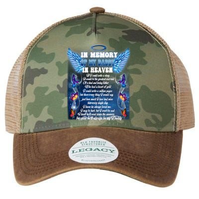 For My Daddy Lives In Heaven Daughter Son Missed Their Dad Gift Legacy Tie Dye Trucker Hat