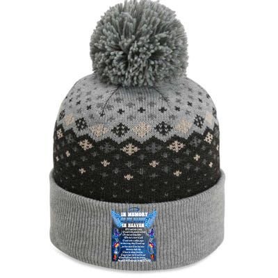 For My Daddy Lives In Heaven Daughter Son Missed Their Dad Gift The Baniff Cuffed Pom Beanie