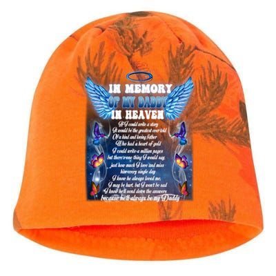 For My Daddy Lives In Heaven Daughter Son Missed Their Dad Gift Kati - Camo Knit Beanie