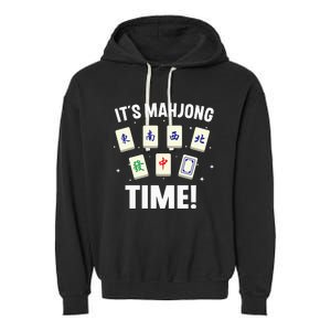 Funny Mahjong Design For Mahjong Game Player Lover Garment-Dyed Fleece Hoodie