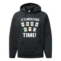 Funny Mahjong Design For Mahjong Game Player Lover Performance Fleece Hoodie