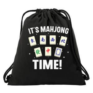 Funny Mahjong Design For Mahjong Game Player Lover Drawstring Bag