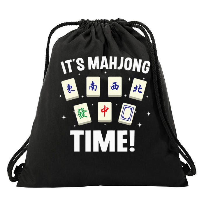 Funny Mahjong Design For Mahjong Game Player Lover Drawstring Bag