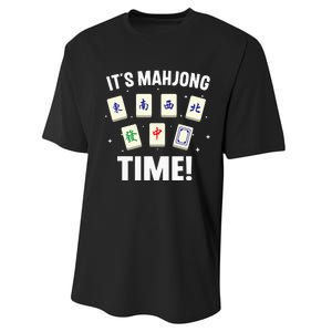 Funny Mahjong Design For Mahjong Game Player Lover Performance Sprint T-Shirt