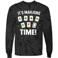 Funny Mahjong Design For Mahjong Game Player Lover Tie-Dye Long Sleeve Shirt