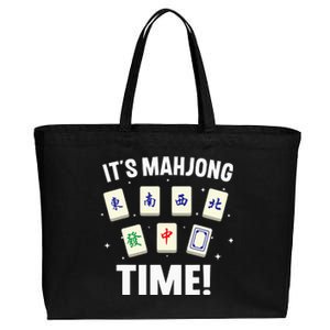 Funny Mahjong Design For Mahjong Game Player Lover Cotton Canvas Jumbo Tote