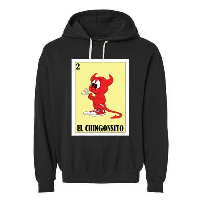 Funny Mexican Design For Kids El Chingonsito Garment-Dyed Fleece Hoodie