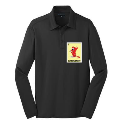 Funny Mexican Design For Kids El Chingonsito Silk Touch Performance Long Sleeve Polo