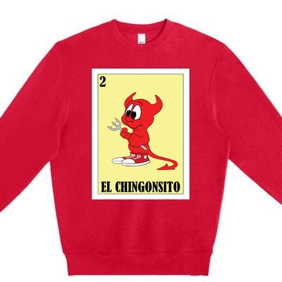 Funny Mexican Design For Kids El Chingonsito Premium Crewneck Sweatshirt