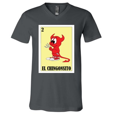 Funny Mexican Design For Kids El Chingonsito V-Neck T-Shirt