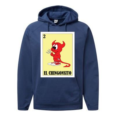 Funny Mexican Design For Kids El Chingonsito Performance Fleece Hoodie