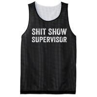 Funny Mom Dad Boss Manager TeacherShit Show Supervisor Mesh Reversible Basketball Jersey Tank