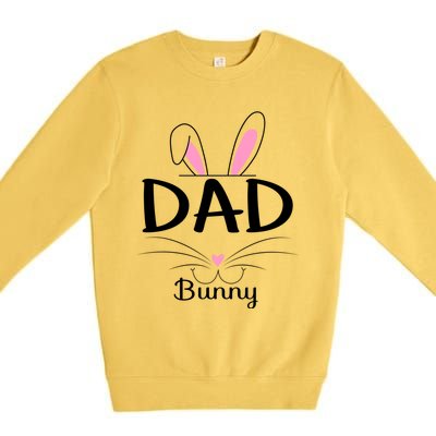 Family Matching Dad Bunny Graphic Easter Costume Dad Great Gift Premium Crewneck Sweatshirt