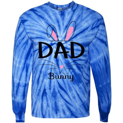 Family Matching Dad Bunny Graphic Easter Costume Dad Great Gift Tie-Dye Long Sleeve Shirt