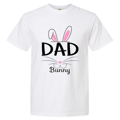 Family Matching Dad Bunny Graphic Easter Costume Dad Great Gift Garment-Dyed Heavyweight T-Shirt