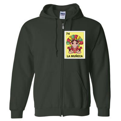 Funny Mexican Doll Design La Mueca Full Zip Hoodie