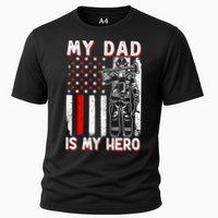 Firefighters My Daddy Is My Hero Firefighter Rescue Service Great Gift Cooling Performance Crew T-Shirt